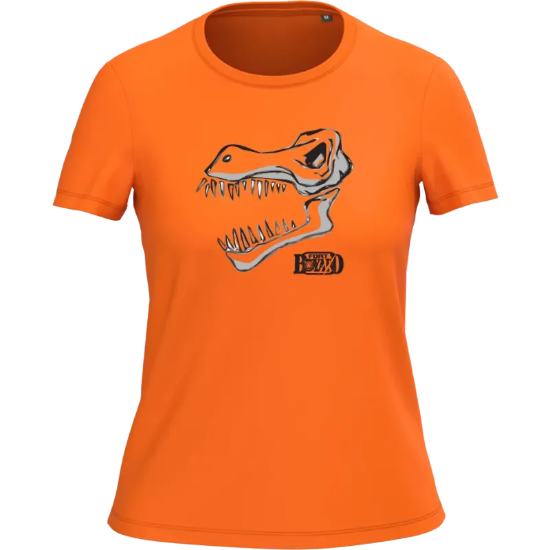 Tee Shirt Bio Femme Squelette Dinosaure Halloween Fort Boyard