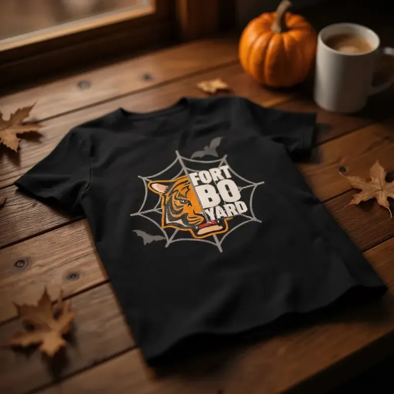 Tee Shirt Bio Enfant Tête de tigre Halloween Fort Boyard