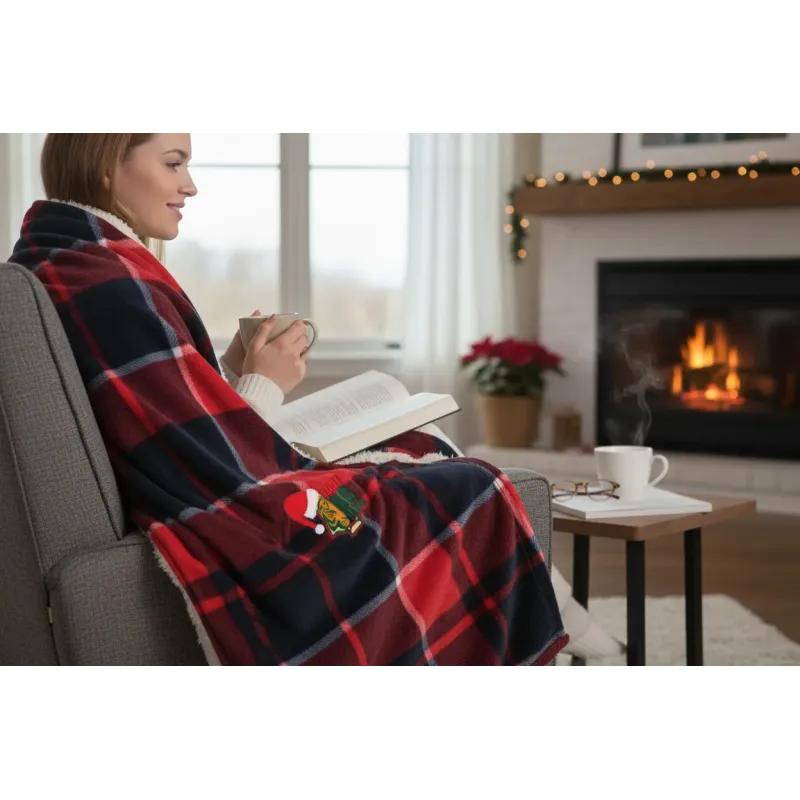 Plaid Sherpa de Noël Fort Boyard