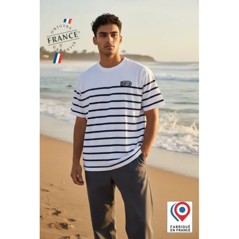 Tee shirt marin Unisexe Fabrication Française FB